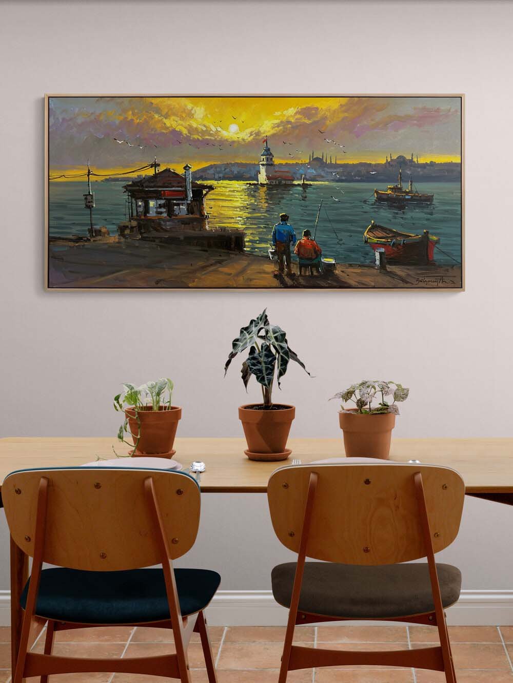 Salacaktan Kız Kulesi Yağlı Boya Tablosu