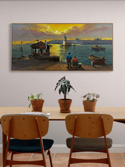 Salacaktan Kız Kulesi Yağlı Boya Tablosu