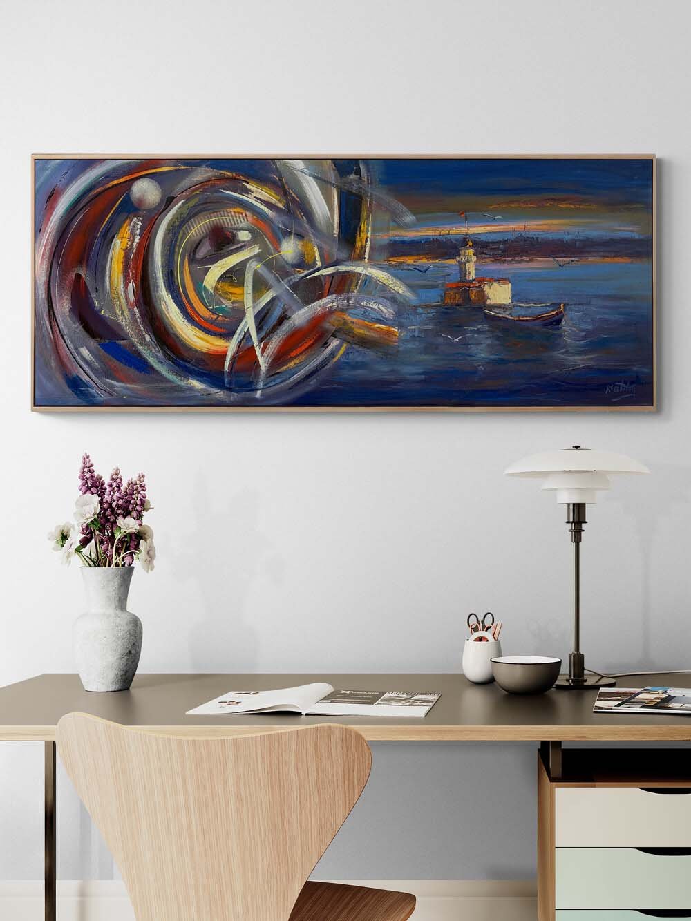 Kız Kulesi’nin Modern Rüyası Yağlı Boya Tablosu