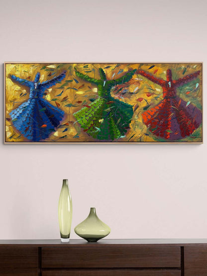 Sema’da Zaman Durur Yağlı Boya Tablosu