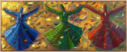 Sema’da Zaman Durur Yağlı Boya Tablosu