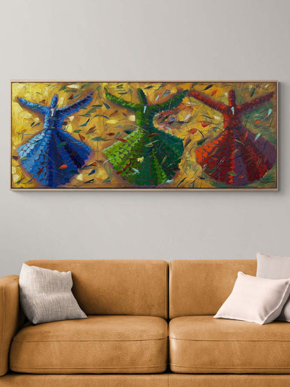 Sema’da Zaman Durur Yağlı Boya Tablosu