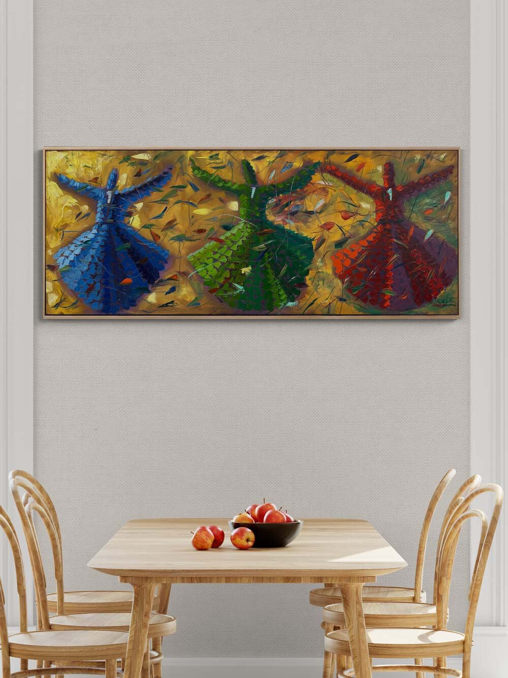 Sema’da Zaman Durur Yağlı Boya Tablosu