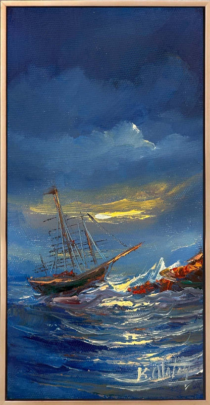 Mavinin İzinde Yağlı Boya Tablosu