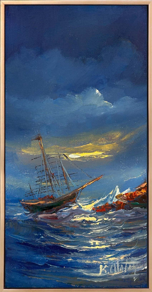 Mavinin İzinde Yağlı Boya Tablosu