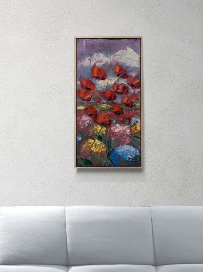 Gelincikler ve Ortancalar Yağlı Boya Tablosu