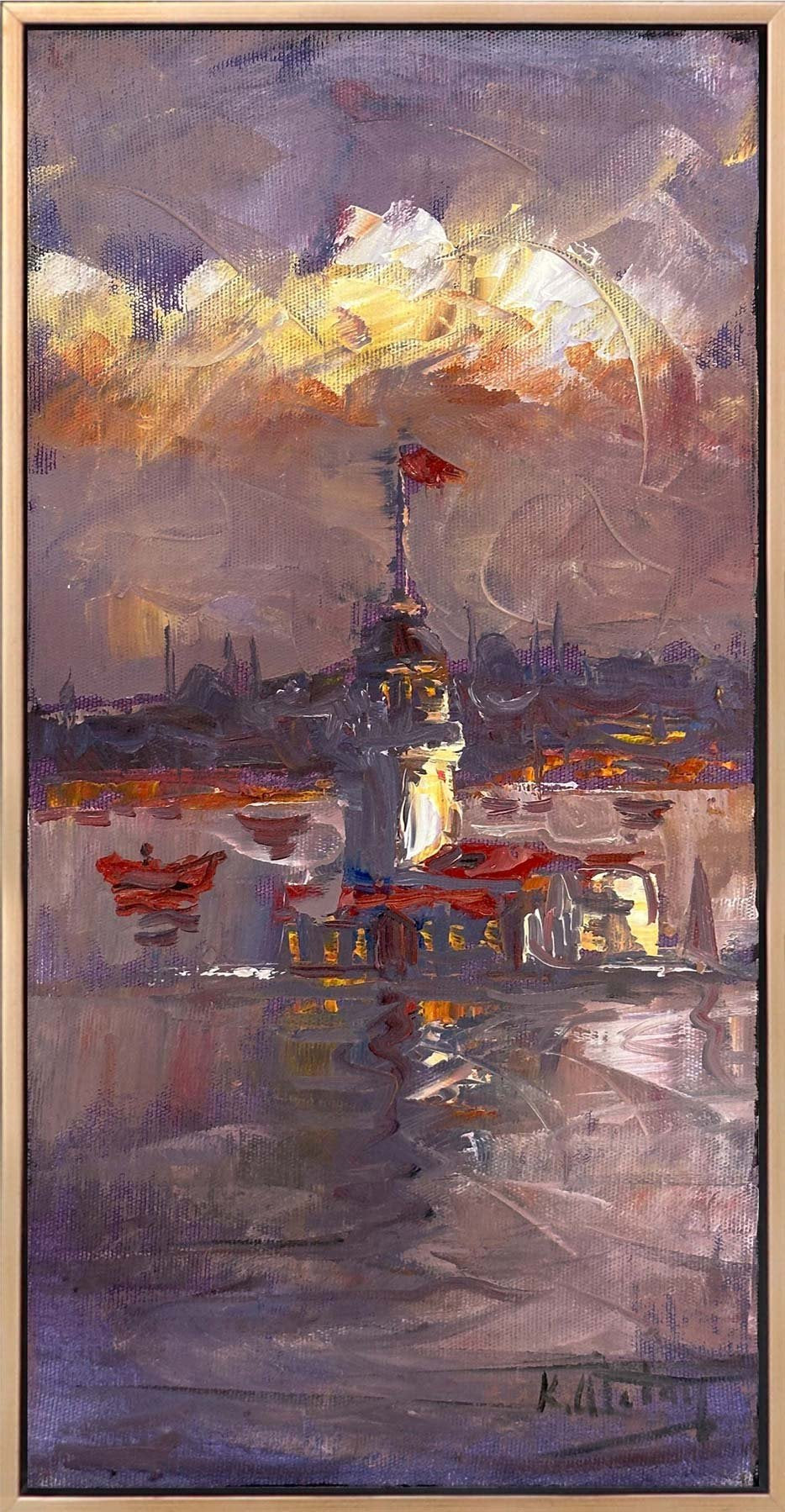 Kız Kulesi’nin Sırları Yağlı Boya Tablosu