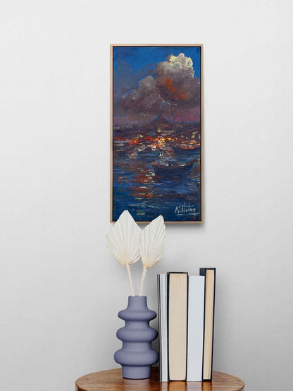 Boğazın Sessiz Mavisi Yağlı Boya Tablosu