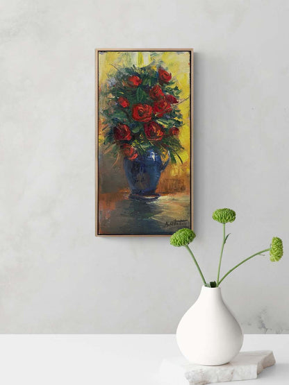 Kırmızı Güller Şarkısı Yağlı Boya Tablosu