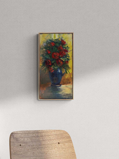 Kırmızı Güller Şarkısı Yağlı Boya Tablosu