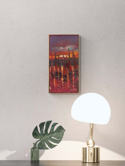 Kırmızı Yelkenler Yağlı Boya Tablosu