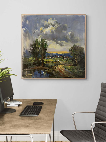 Göl Kenarında Zaman Yağlı Boya Tablosu