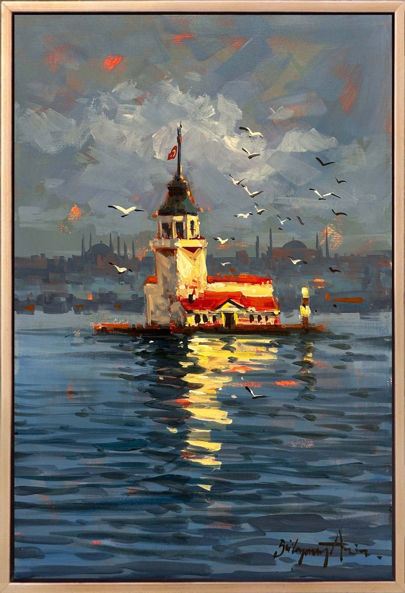 Salacaktan Bakış Yağlı Boya Tablosu