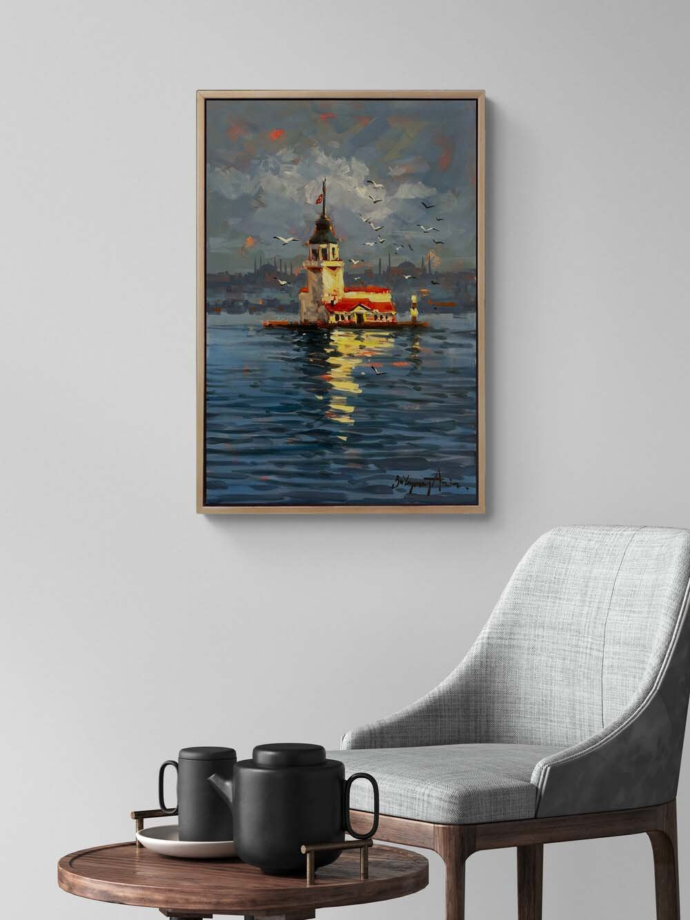 Salacaktan Bakış Yağlı Boya Tablosu