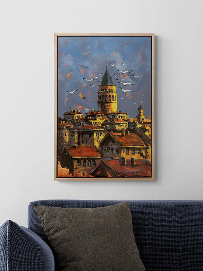 Galata'nın Yankısı Yağlı Boya Tablosu