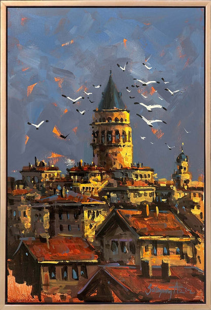 Galata'nın Yankısı Yağlı Boya Tablosu