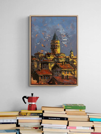 Galata'nın Yankısı Yağlı Boya Tablosu