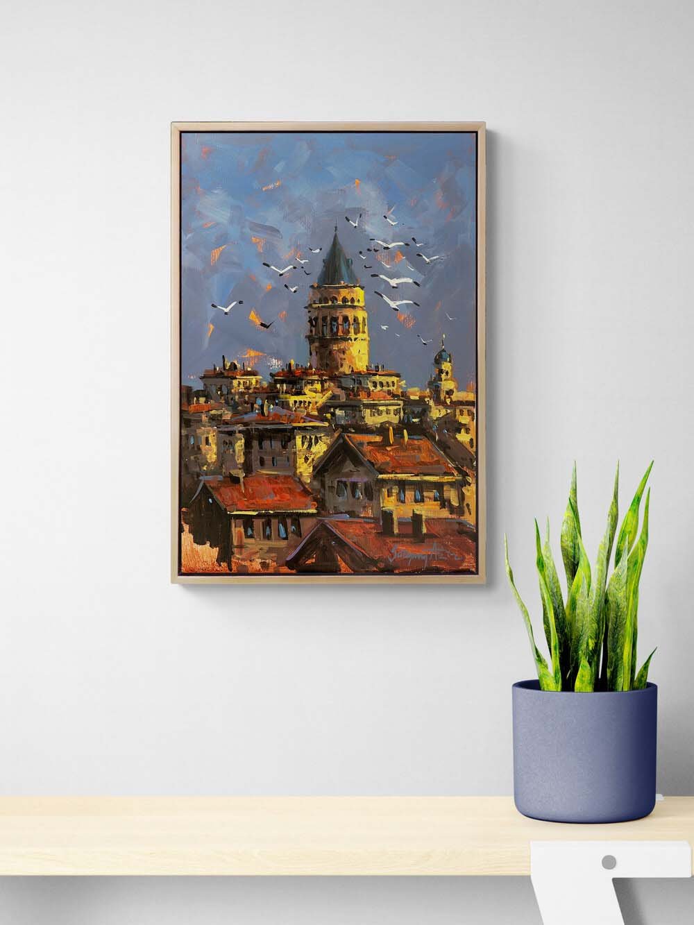 Galata'nın Yankısı Yağlı Boya Tablosu