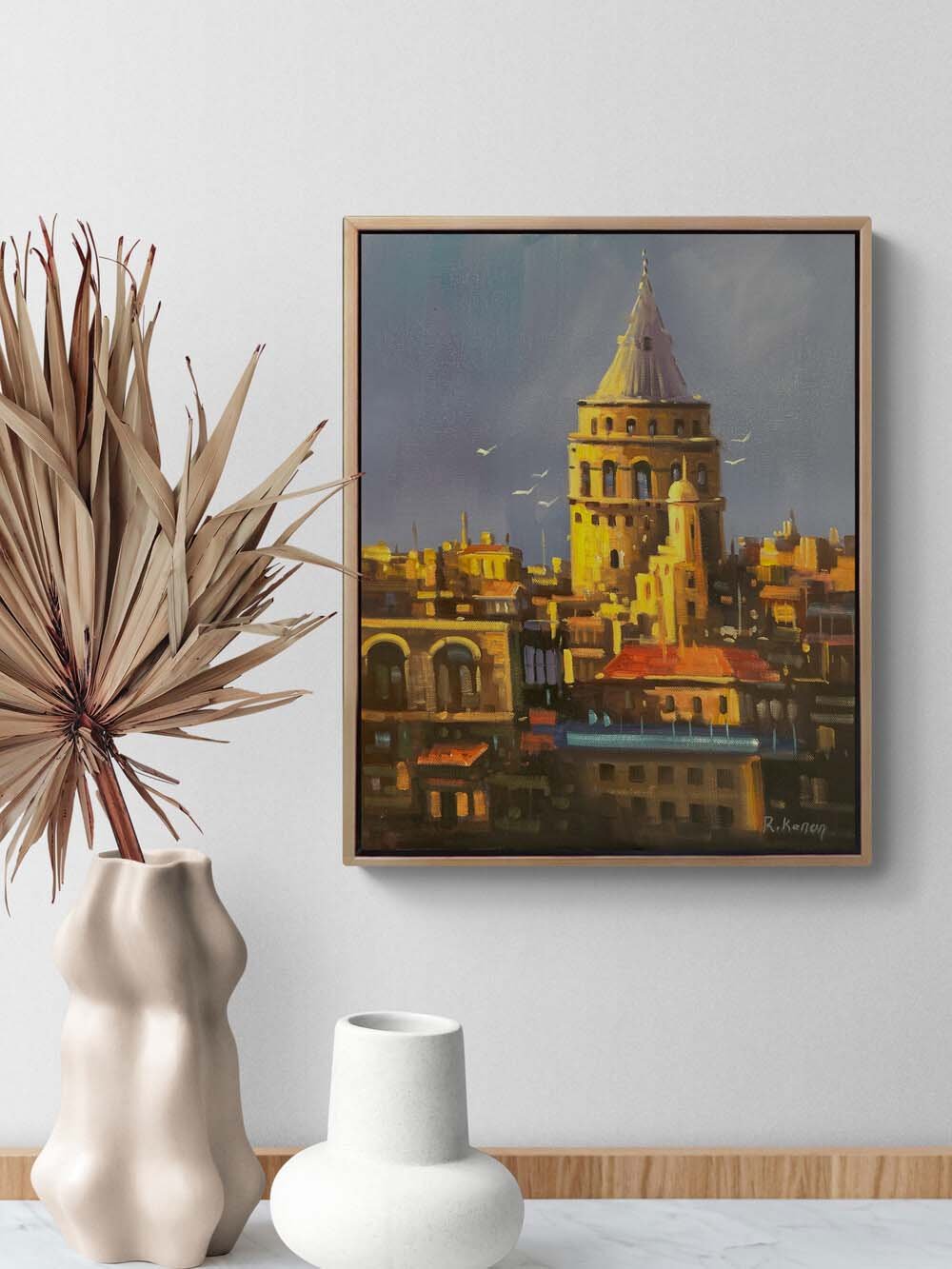 Galata’nın Gölgesinde Yağlı Boya Tablosu