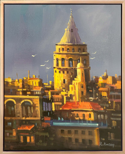 Galata’nın Gölgesinde Yağlı Boya Tablosu