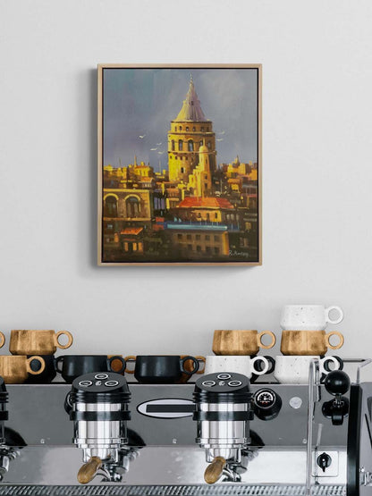 Galata’nın Gölgesinde Yağlı Boya Tablosu