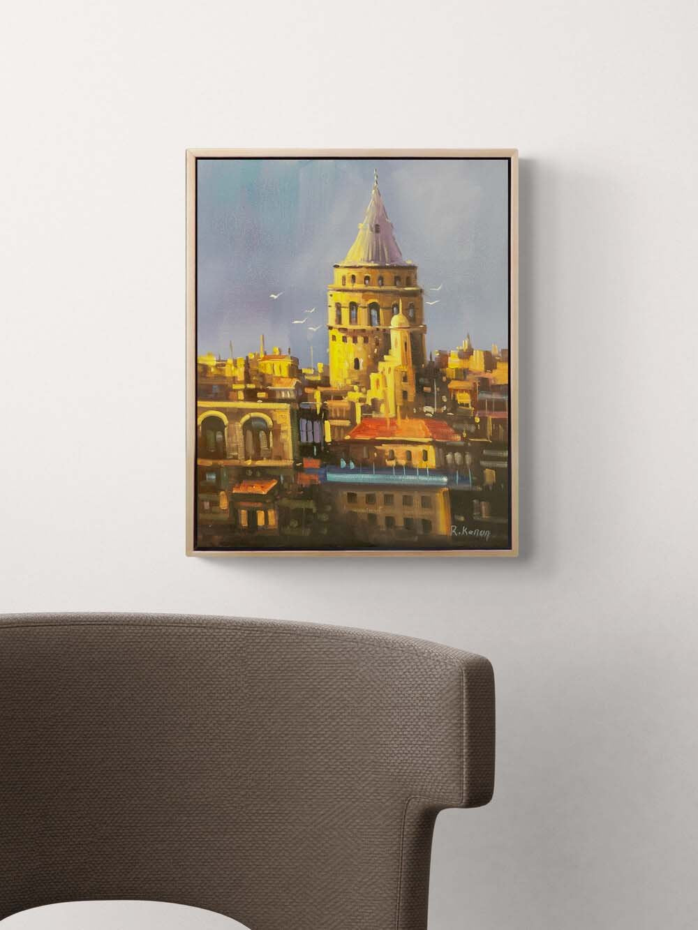 Galata’nın Gölgesinde Yağlı Boya Tablosu