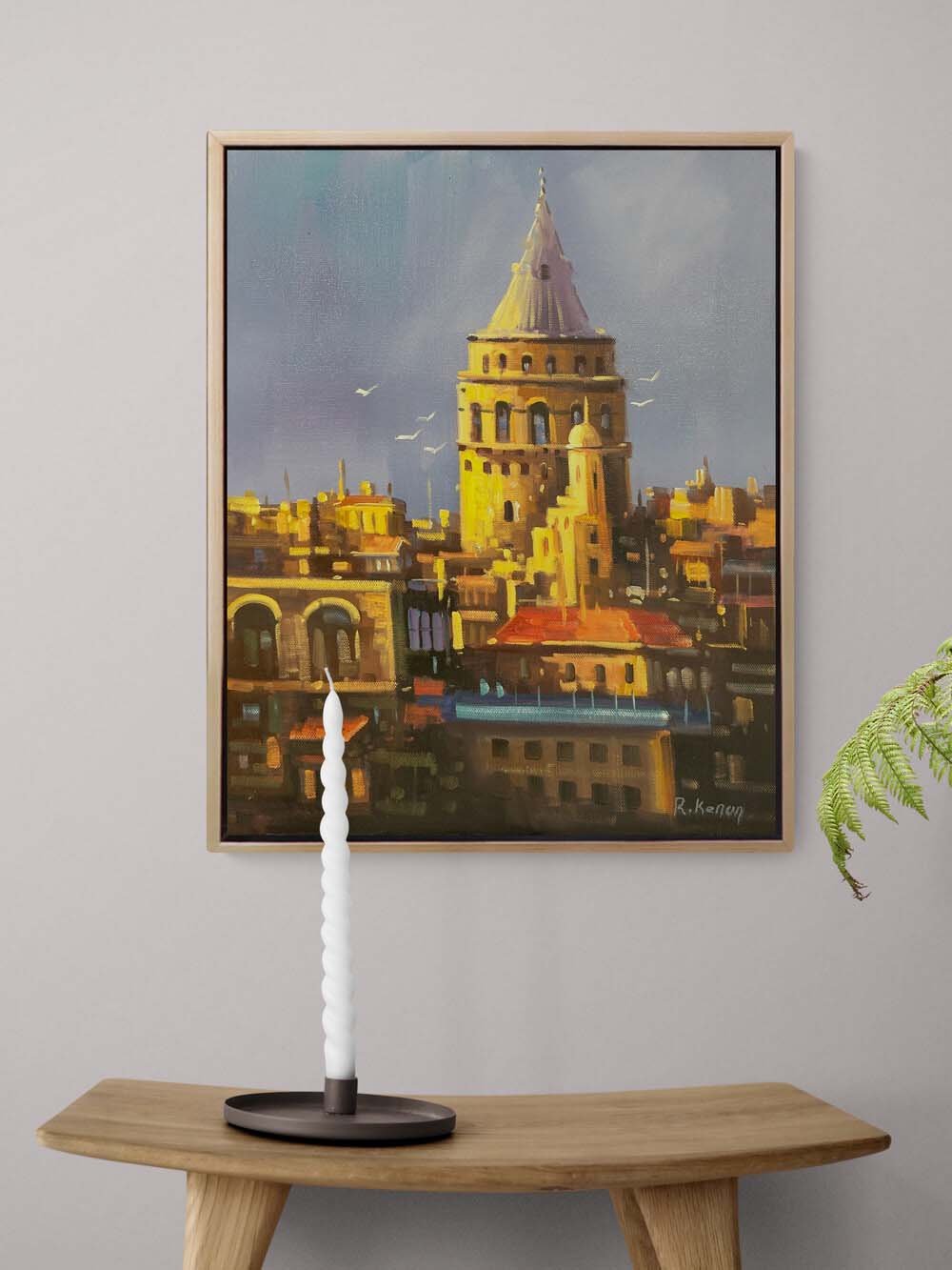 Galata’nın Gölgesinde Yağlı Boya Tablosu