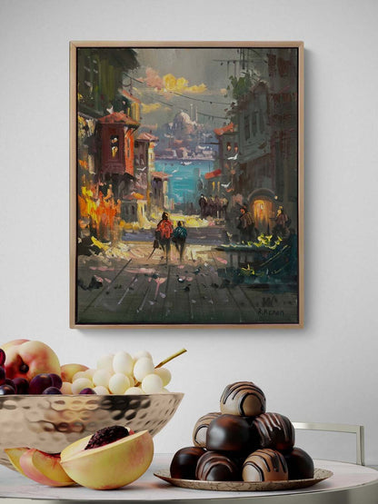 İstanbul’un Sessiz Yüzü Yağlı Boya Tablosu