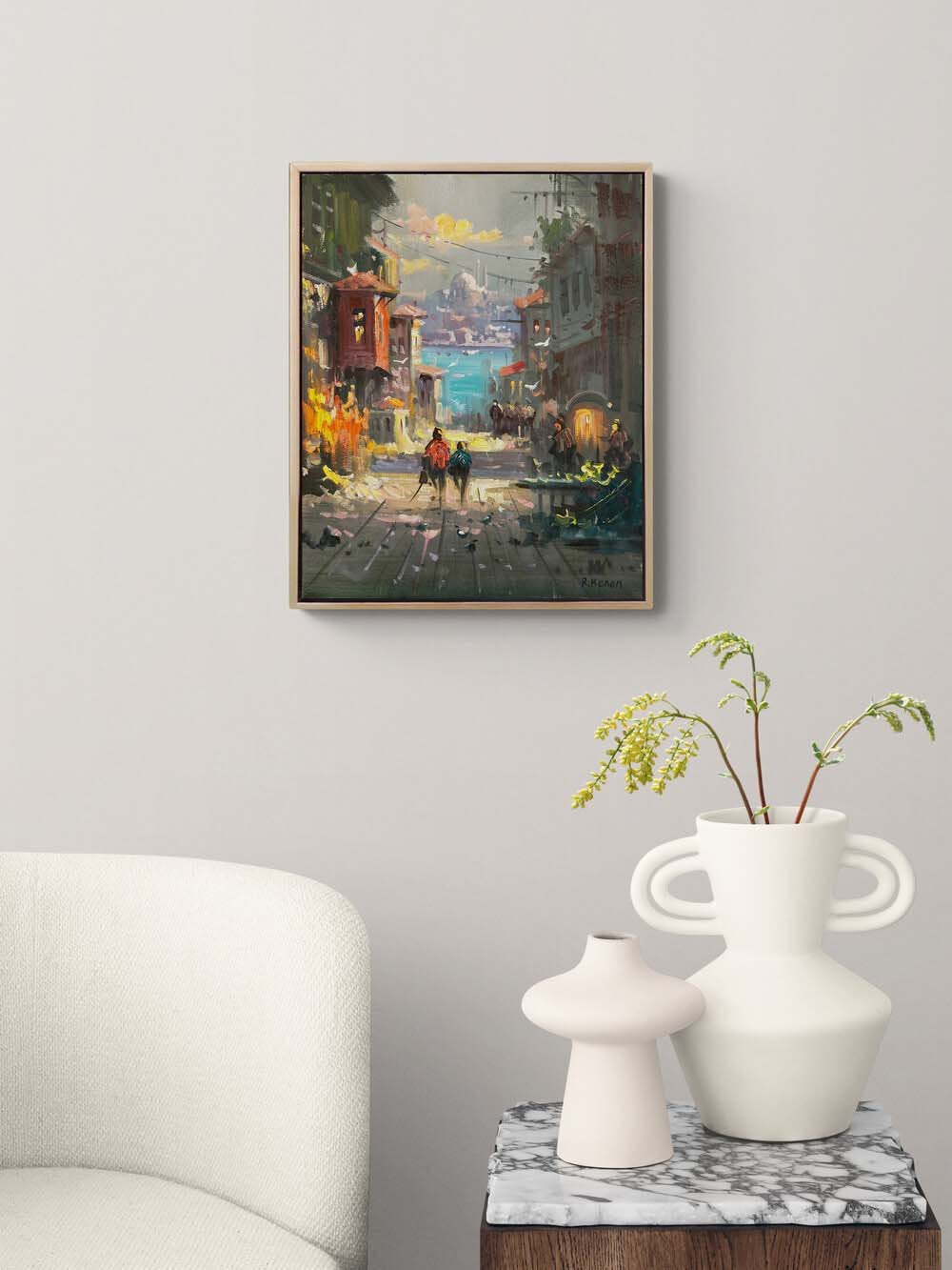 İstanbul’un Sessiz Yüzü Yağlı Boya Tablosu