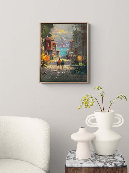 İstanbul’un Sessiz Yüzü Yağlı Boya Tablosu