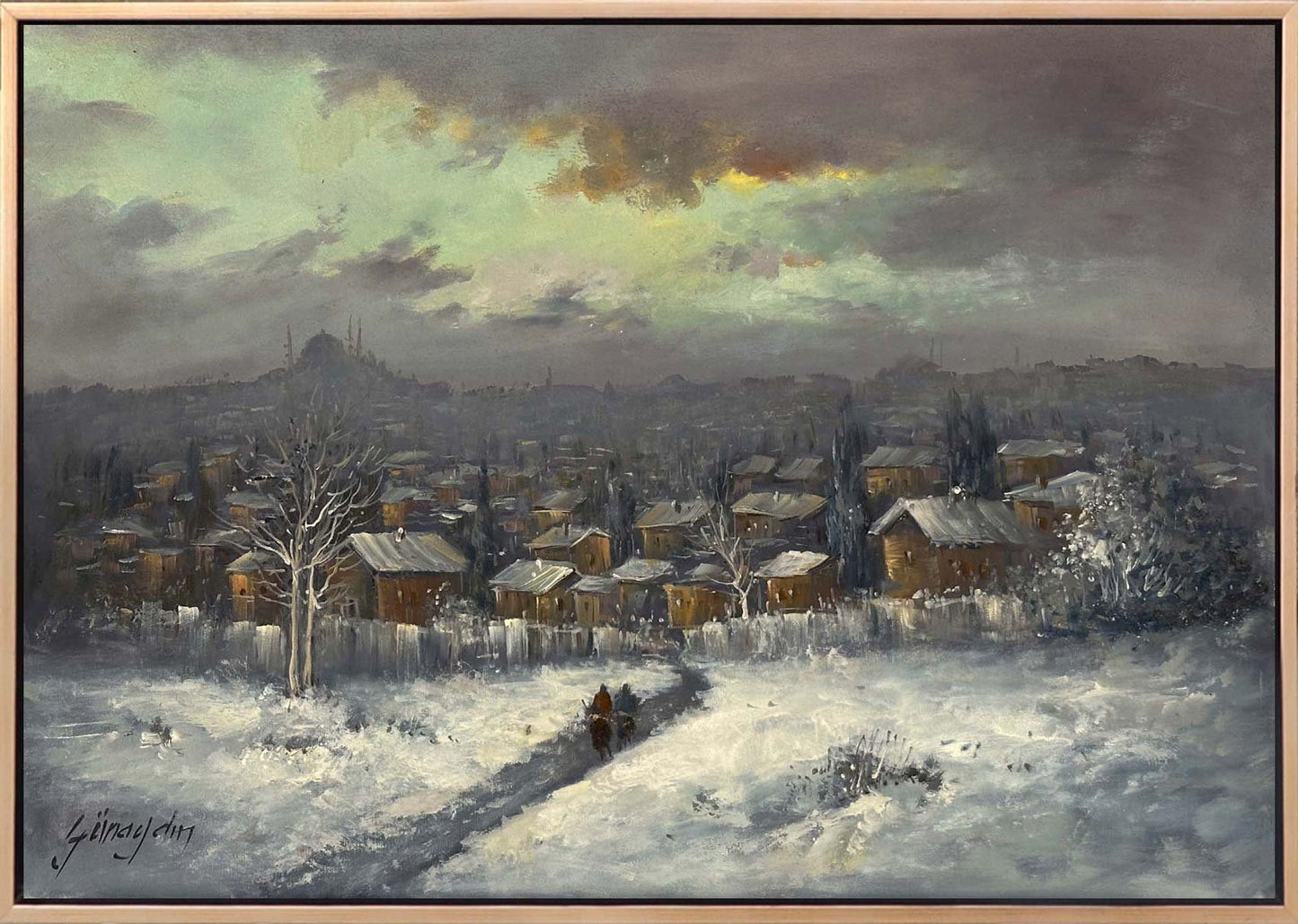 Karda Sessiz İstanbul Yağlı Boya Tablosu