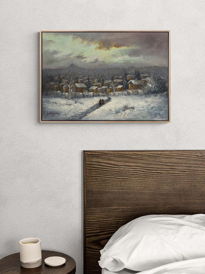 Karda Sessiz İstanbul Yağlı Boya Tablosu