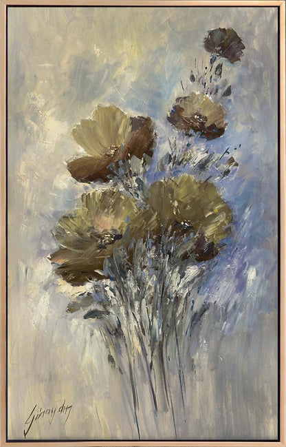 Anemon Çiçeği Yağlı Boya Tablosu