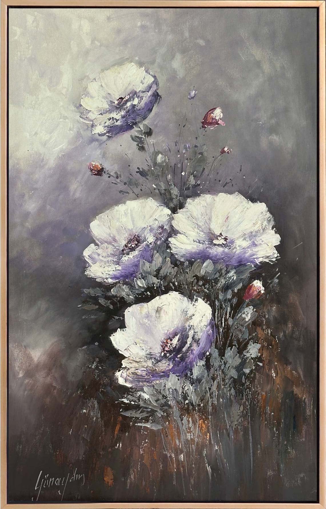 Eflatun Anılar Yağlı Boya Tablosu