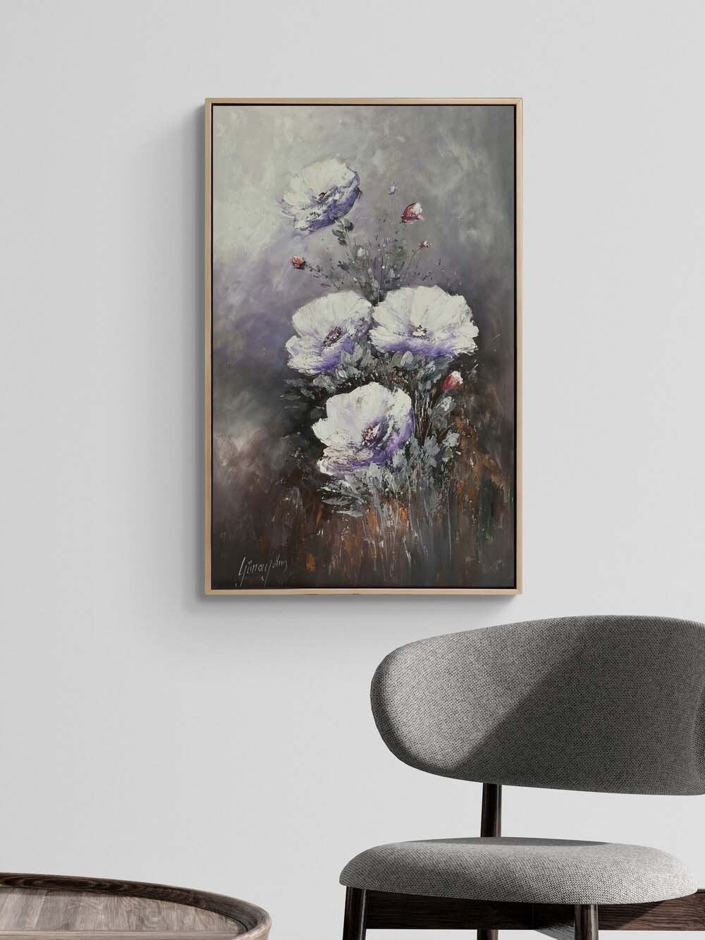 Eflatun Anılar Yağlı Boya Tablosu