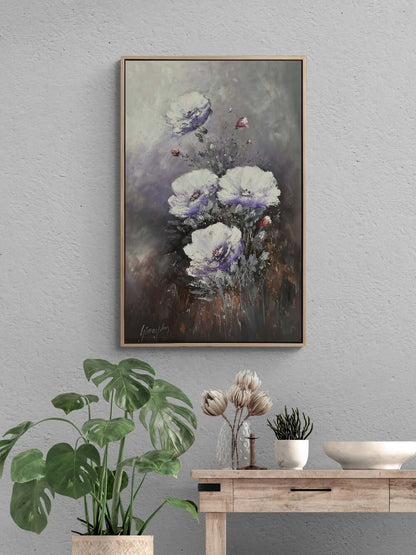 Eflatun Anılar Yağlı Boya Tablosu