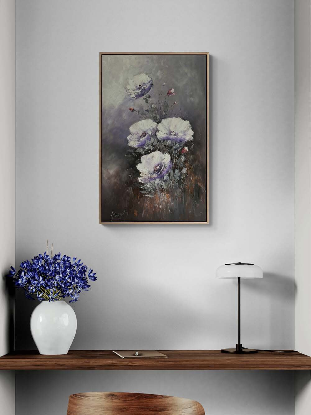 Eflatun Anılar Yağlı Boya Tablosu