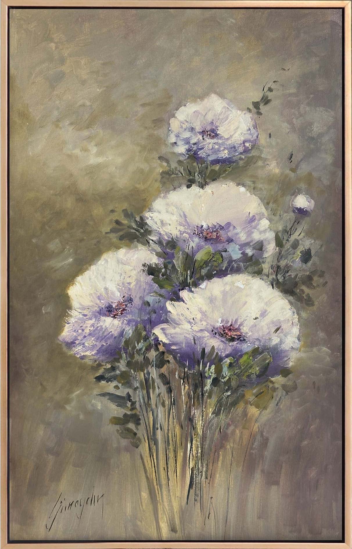 Eflatun Mevsimi Yağlı Boya Tablosu