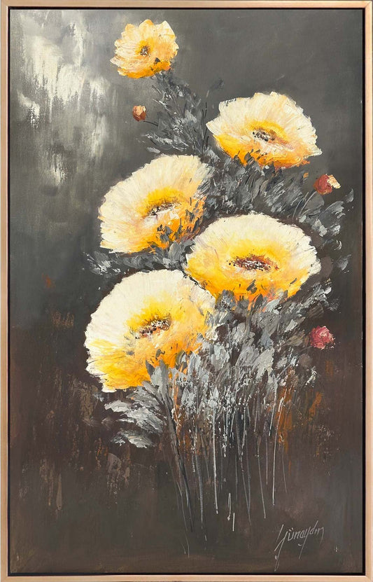 Sabahın Çiçekleri Yağlı Boya Tablosu