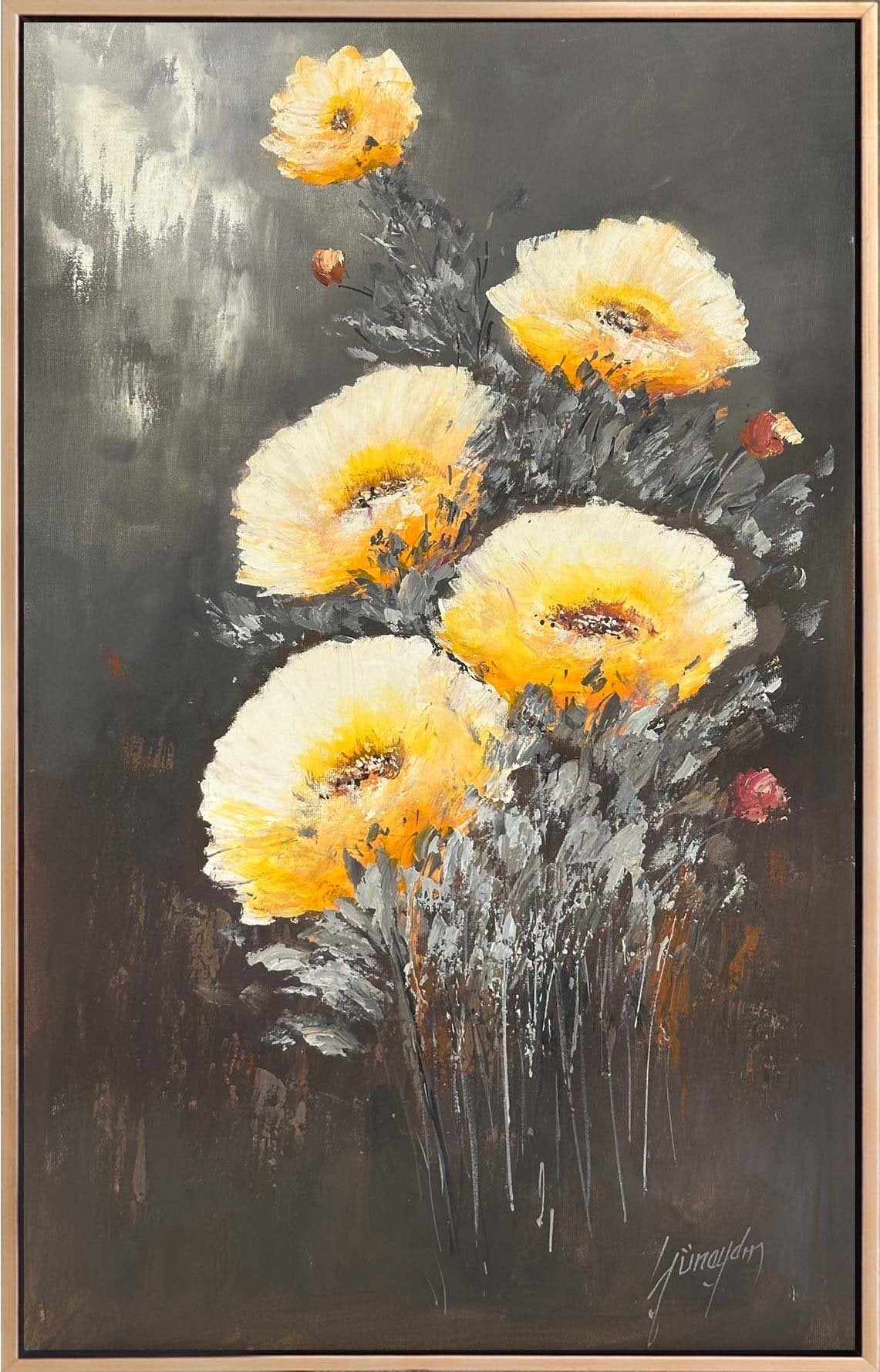 Sabahın Çiçekleri Yağlı Boya Tablosu