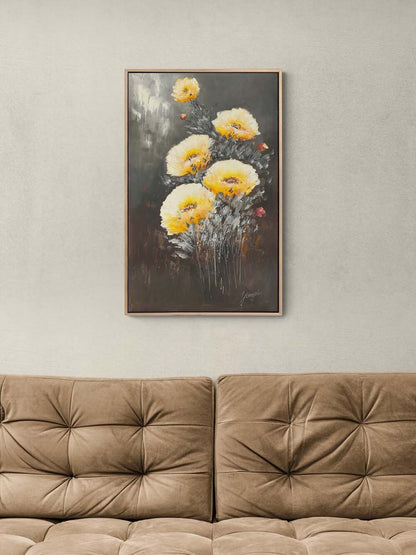 Sabahın Çiçekleri Yağlı Boya Tablosu