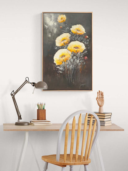 Sabahın Çiçekleri Yağlı Boya Tablosu