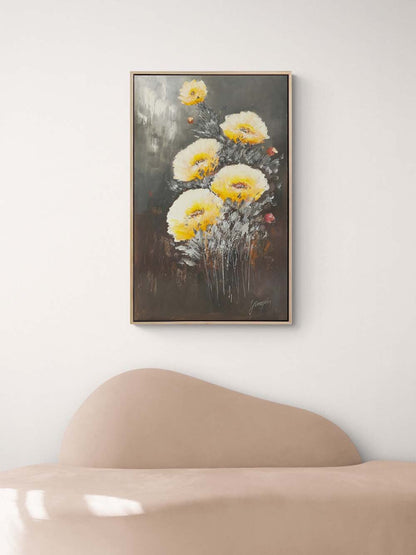 Sabahın Çiçekleri Yağlı Boya Tablosu