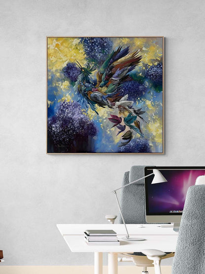 Kuşlardan Doğan Yağlı Boya Tablosu