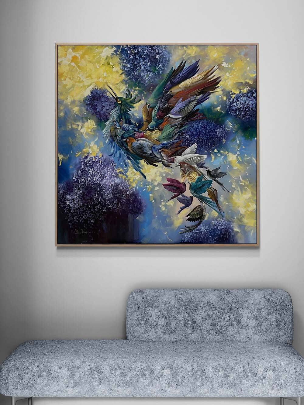 Kuşlardan Doğan Yağlı Boya Tablosu