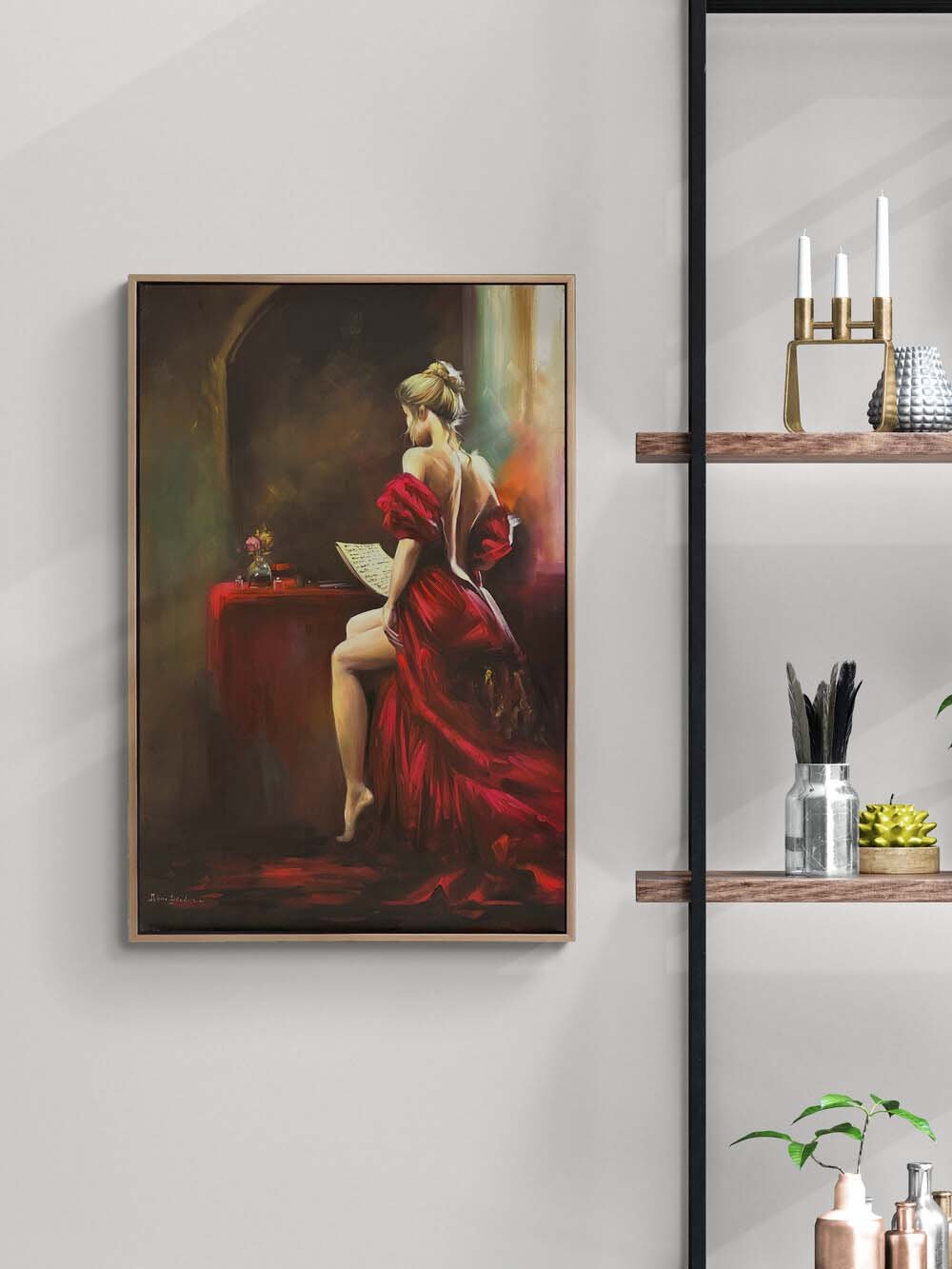 Hatıradaki Kadın Yağlı Boya Tablosu