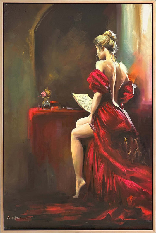 Hatıradaki Kadın Yağlı Boya Tablosu