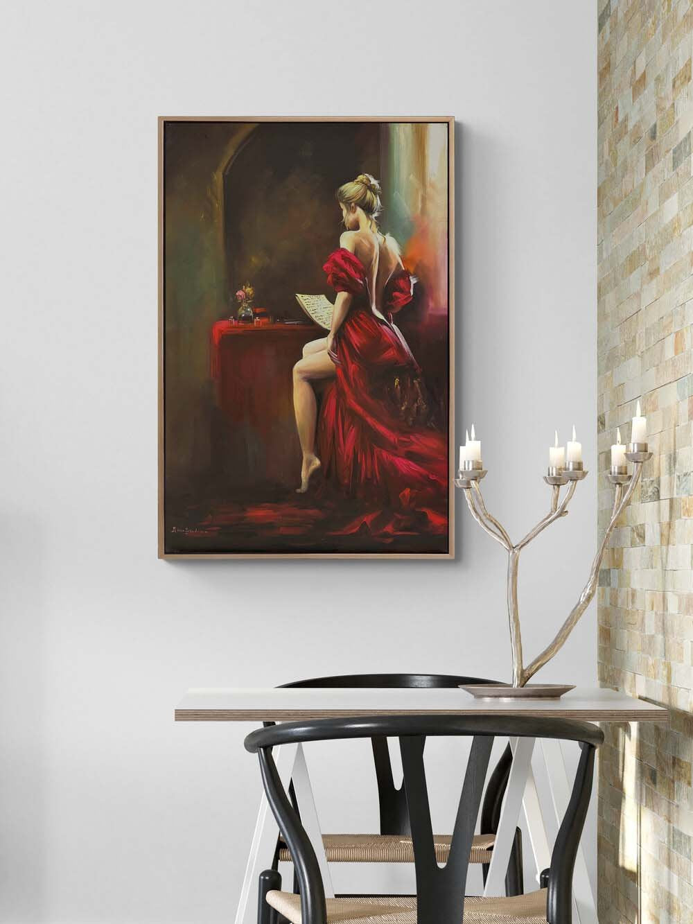 Hatıradaki Kadın Yağlı Boya Tablosu