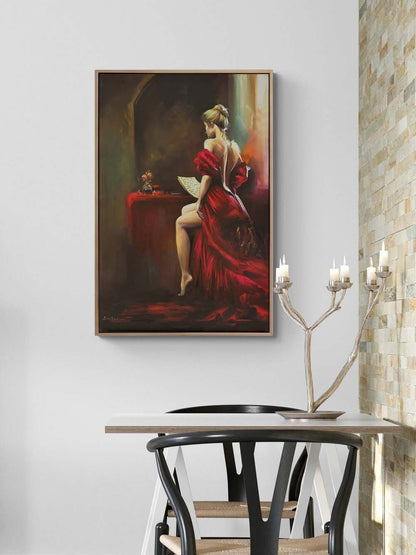 Hatıradaki Kadın Yağlı Boya Tablosu