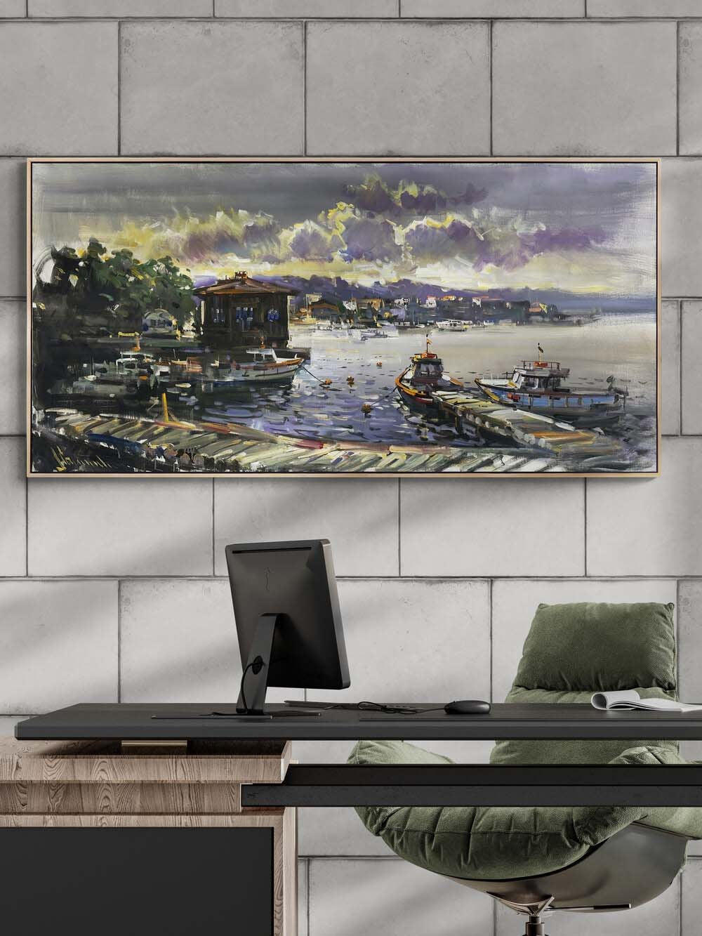 Çengelköy'den Boğaz Yağlı Boya Tablosu